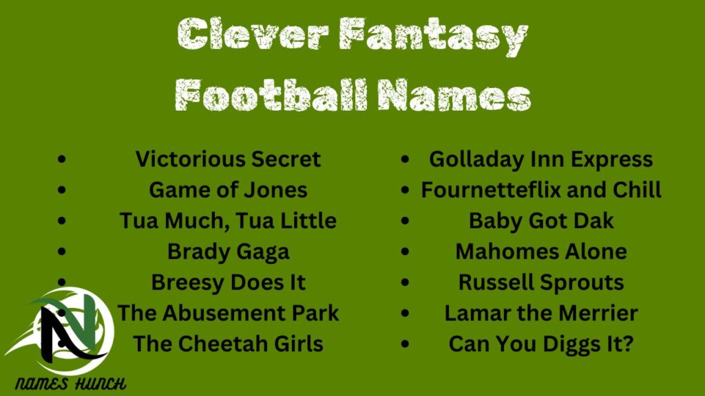 Clever Fantasy Football Names