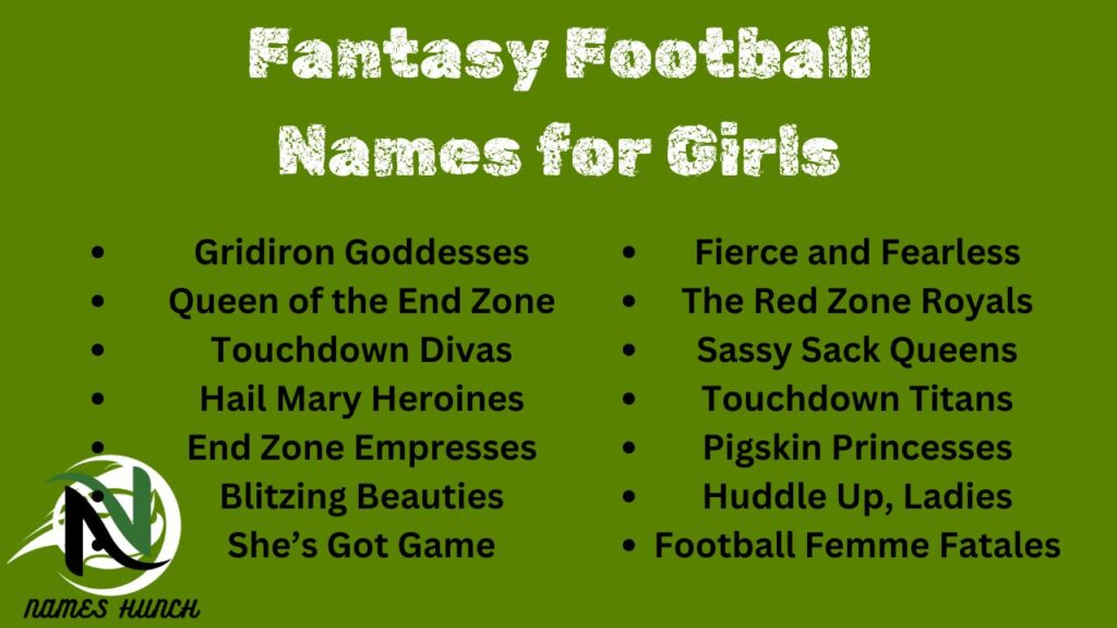 Fantasy Football Names for Girls