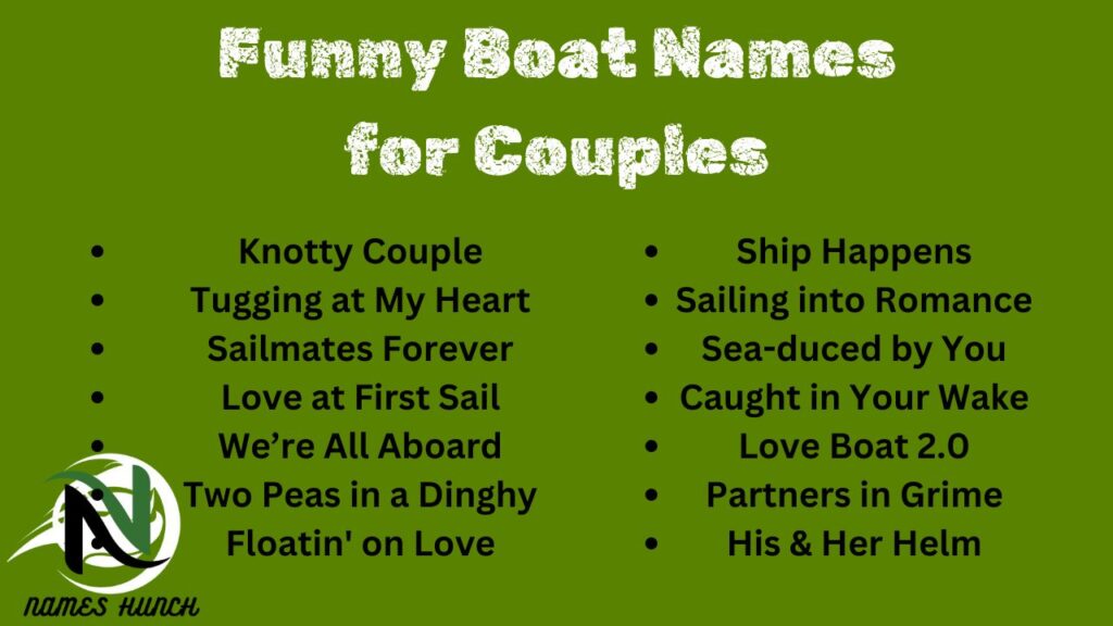 Funny Boat Names for Couples