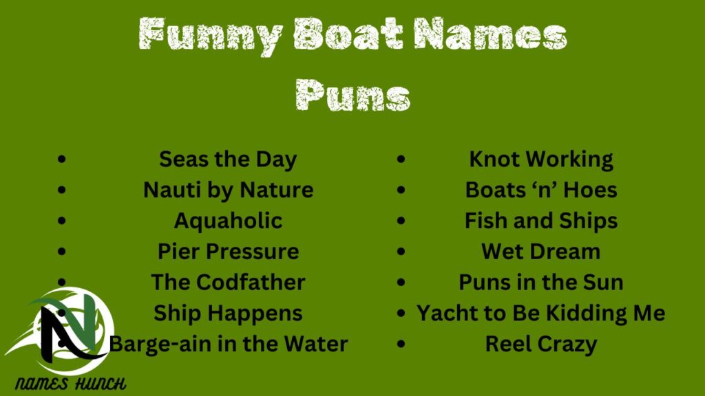 Funny Boat Names Puns