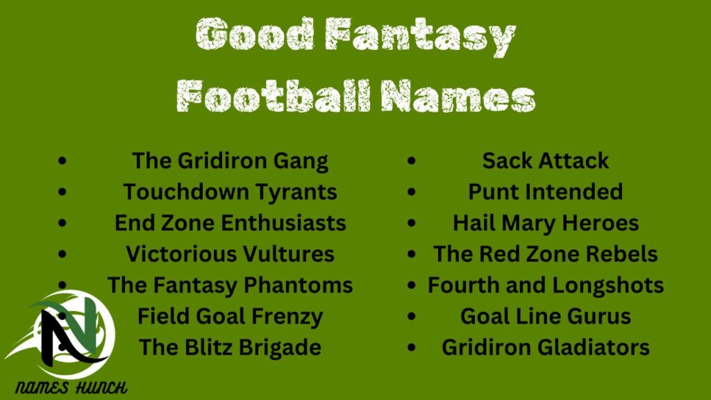 Good Fantasy Football Names