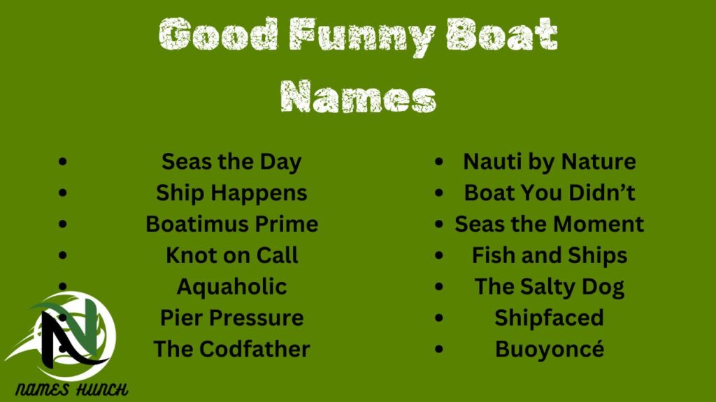 Good Funny Boat Names