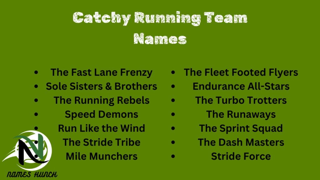 Catchy Running Team Names