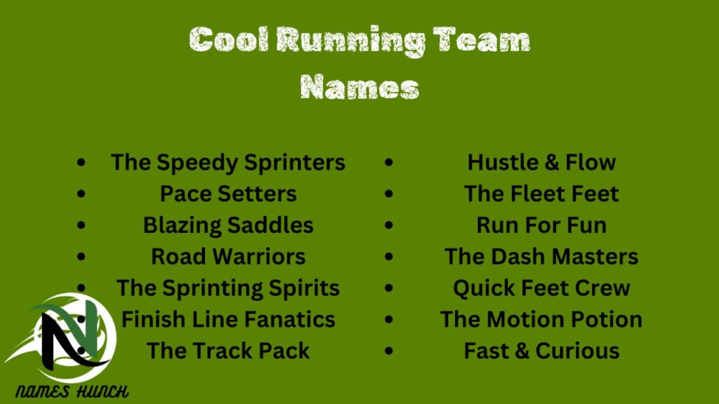 Cool Running Team Names