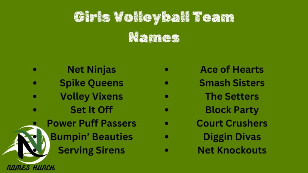 Girls Volleyball Team Names