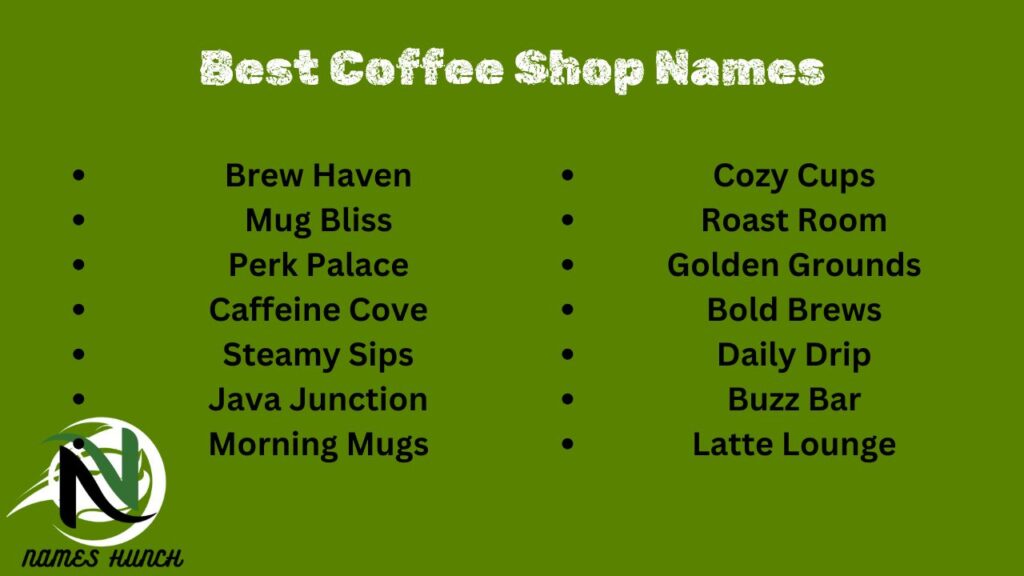 Best Coffee Shop Names