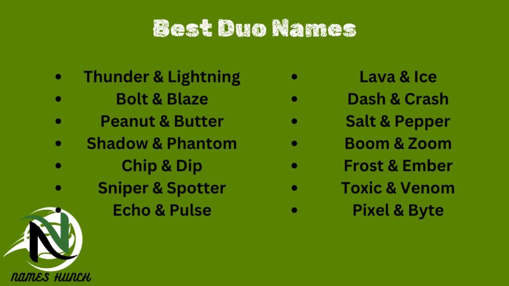 Best Duo Names