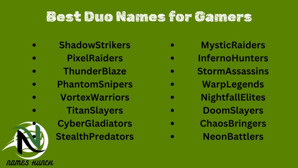 Best Duo Names for Gamers