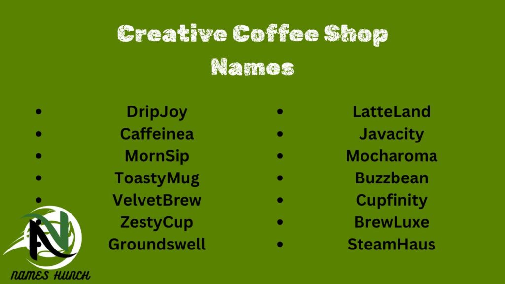 Creative Coffee Shop Names