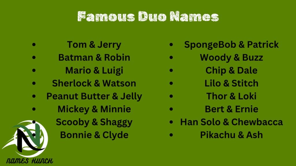 Famous Duo Names