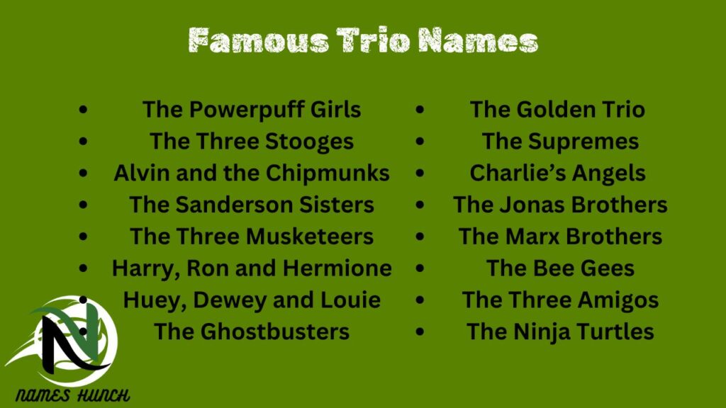 Famous Trio Names