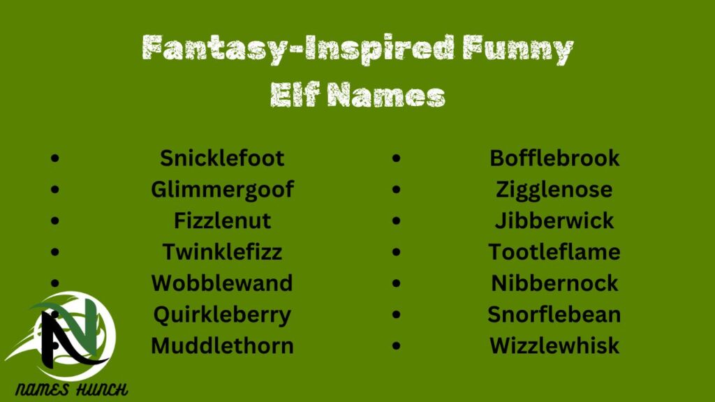 Fantasy-Inspired Funny Elf Names