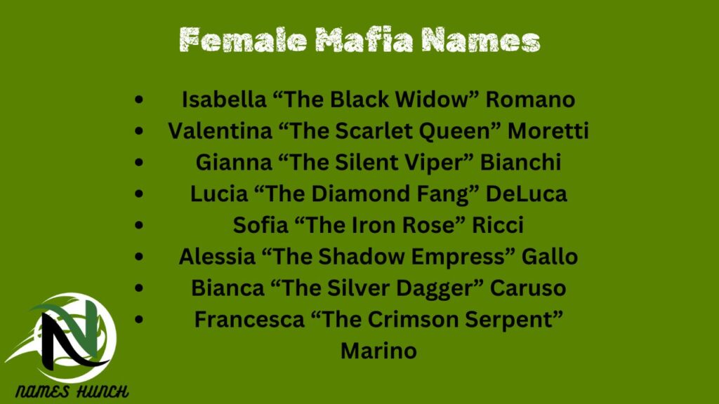 Female Mafia Names