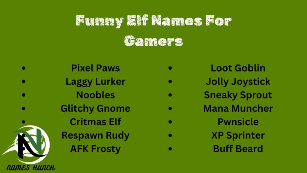 Funny Elf Names For Gamers