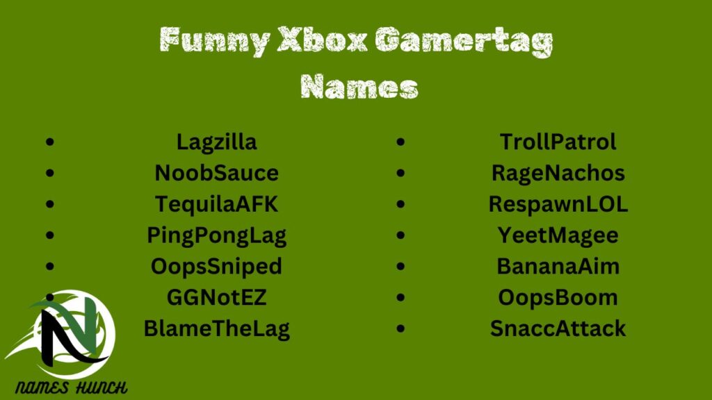 Funny Xbox Gamertag Names