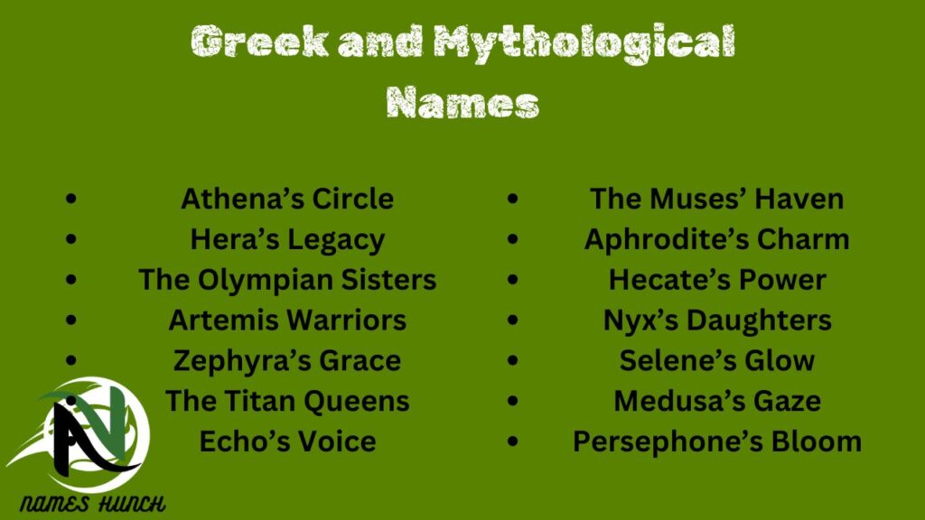 Greek and Mythological Names