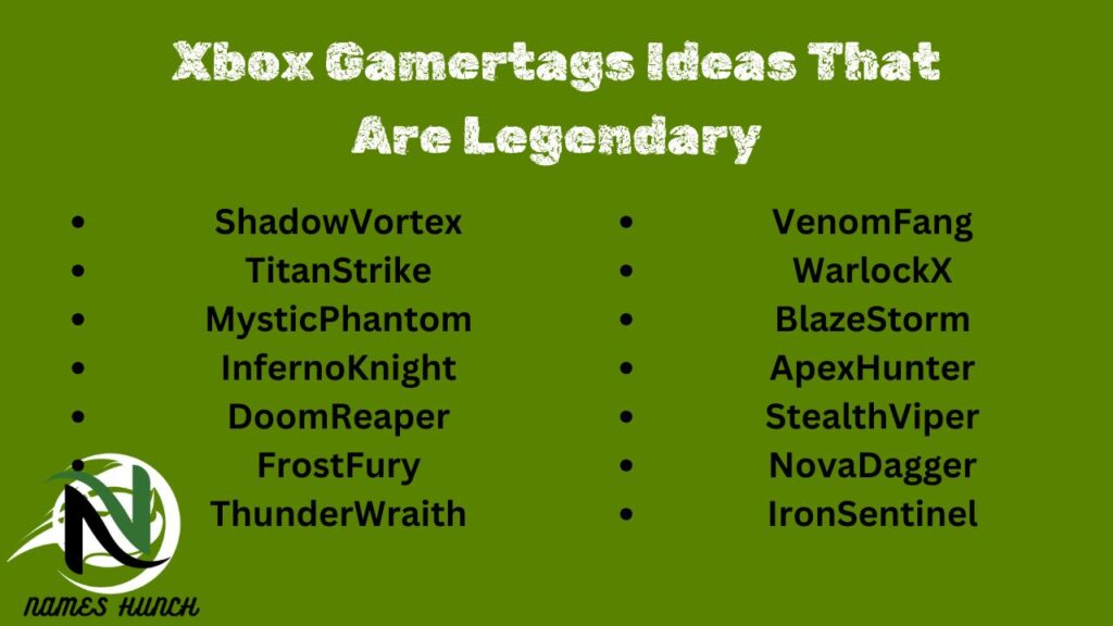 Xbox Gamertags Ideas That Are Legendary