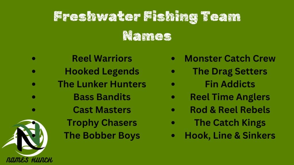 Freshwater Fishing Team Names