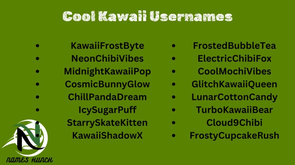 Cool Kawaii Usernames